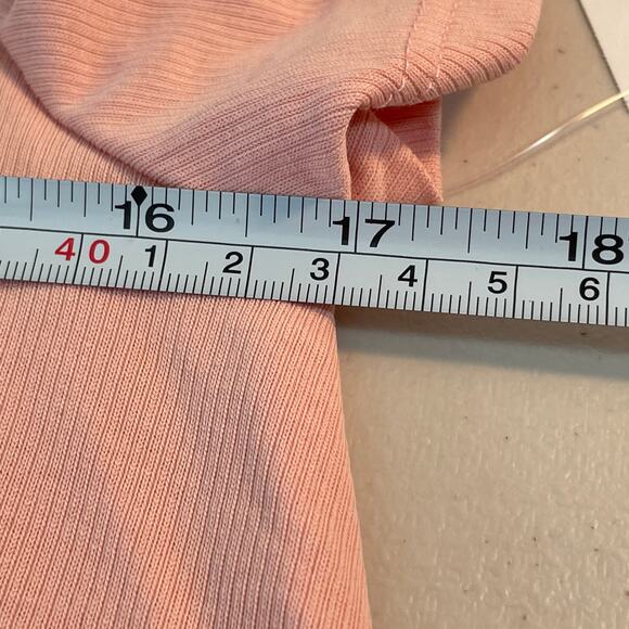 MOA MOA Dusty Rose Short Sleeve Pink Hi-Lo Shark Bite Hem Swing Top M  NWT - Picture 8 of 9